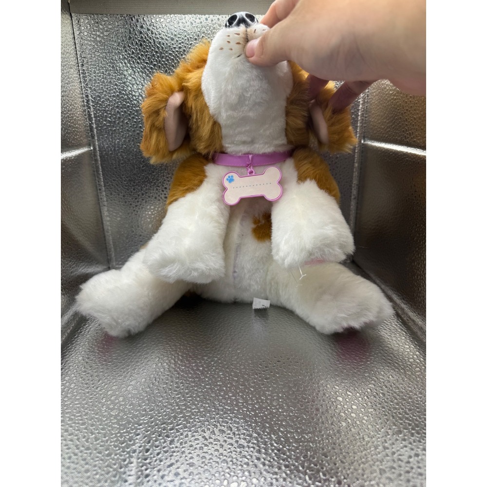 Little Live Pets Sleepy Puppy Interactive Plush Dog Moose Toys Brown White 26548 - Picture 2 of 4